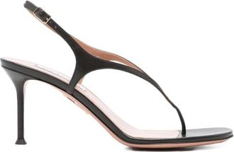 Aquazzura Dark Brown Leather Heels