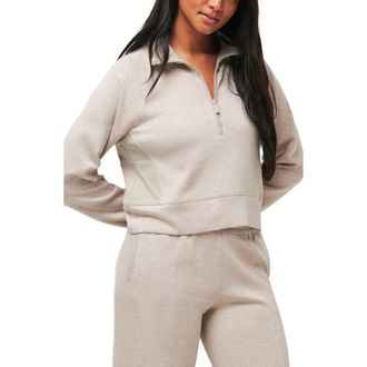 Travis Mathew Delightful Half Zip Pullover in Heather Taupe at Nordstrom Rack, Size X-Large