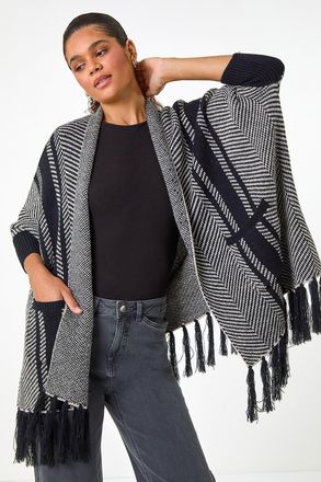 Roman Abstract Print Knit Coverup