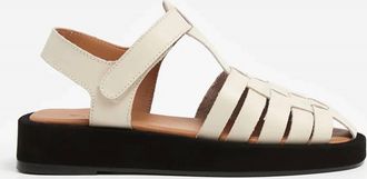 Flattered Womens Gigi Leather Fisherman Sandals In Vanilla