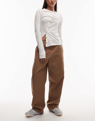Carhartt Work in Progress Brady - Pantaloni ampi marrone chiaro