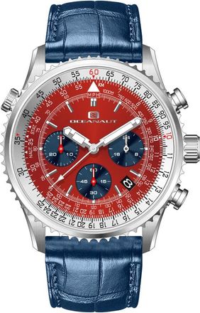 Oceanaut Flight Chronograph Quartz Red Dial Mens Watch OC0131