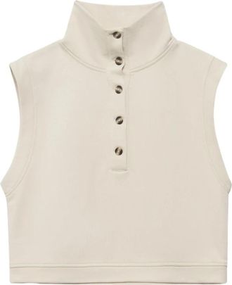 Alchemist Mae Mouwloze Trui - Dames - Tops zonder mouwen - Beige - L - Katoen - Tops