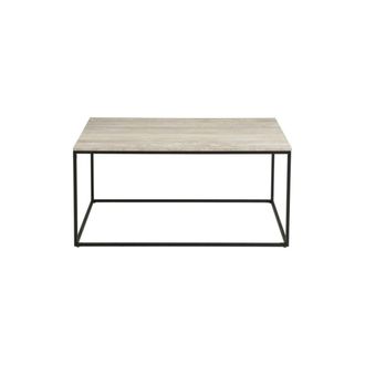 Moloo de centro de travertino y metal 90x60 cm