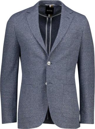 HUGO BOSS Jassen, Heren, Blauw, L, Blauwe Blazer Herenmode Stijlvol