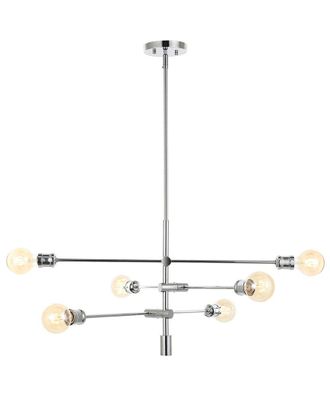 Jonathan Y Designs Jonathan Y Atlas 36In 6-Light Modern Vintage Iron Arm-Adjustable Led Chandelier