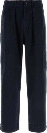 Nanam&iacute;ca Silk Nep Cotton Twill Deck Trousers - male - Nanamica - Wide Trousers - Blue - W30 - Trousers