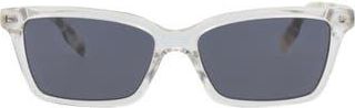 McQ by Alexander McQueen 51mm Core Rectangular Sunglasses in Crystal White Grey at Nordstrom Rack