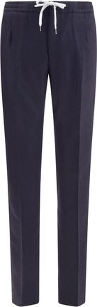 Pantaloni Torino Navy Blue Drawstring Trousers
