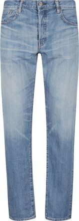 Edwin Light Blue Regular Tapered Five-Pocket Cotton Jeans