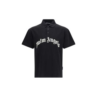Palm Angels Zwarte Katoenen Polo shirt