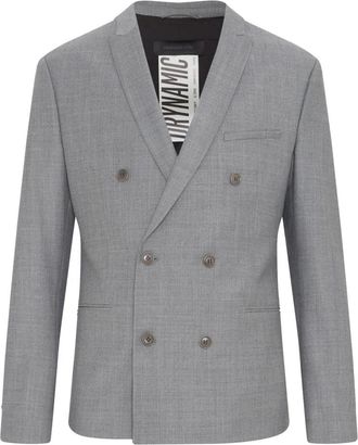 Drykorn Stretch Wool-Mix Grijze Blazer - Heren - Blazers - Grijs - 2XL - Wol - Jassen