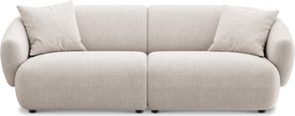 Castlery Auburn Sofa Customized, Light Grey, Spill Resistant, Modular, Performance Linen Weave, Grey, Castlery