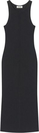 &Aacute;eron Ema Ribgebreide Maxi Jurk - Dames - Kleedjes - Zwart - S - Kleedjes