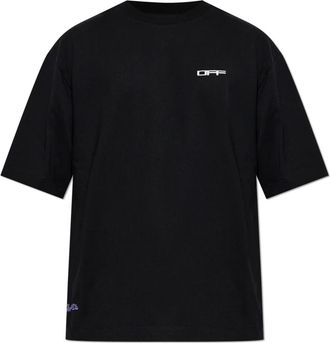 Off-white T-shirt Met Kleurrijk Bedrukt Logo - Heren - T-shirts - Zwart - S - Katoen - Tops