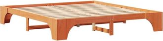vidaXL Bed Frame Wax brown 207 x 187 x 30 cm Solid pine wood Vidaxl