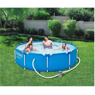 Trade Shop Trade Shop - Piscina Fuori Terra Steel Pro 305x76cm Set Rotonda Con Pompa Di Filtraggio 56679