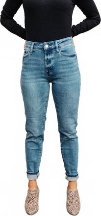 Judy Blue High Waist Relaxed Fit Non Distressed Jeans In Blue