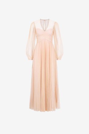 Twinset Langes Faltenkleid aus T&uuml;ll