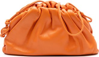 Bottega Veneta Pre-owned Womens The Pouch Leather Clutch - Orange - One Size