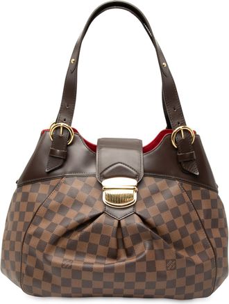 Louis Vuitton Pre-owned Womens Damier Ebene Sistina Gm - Brown Textile - One Size