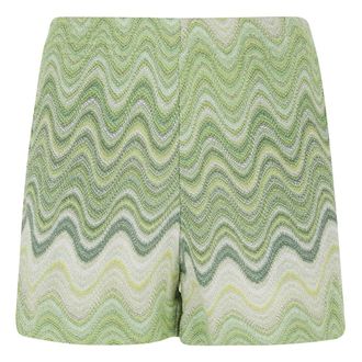 MC2 Saint Barth Short Shorts, female, Green, Size: S Meave Pull Up Shorts