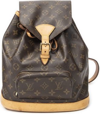 Louis Vuitton Pre-owned Womens Montsouris MM Backpack - Brown - One Size