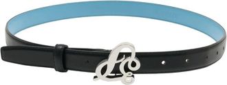 3.Paradis 3P Cursive Logo Small Belt - Dames - Riemen - Zwart - L - Leer - Accessoires