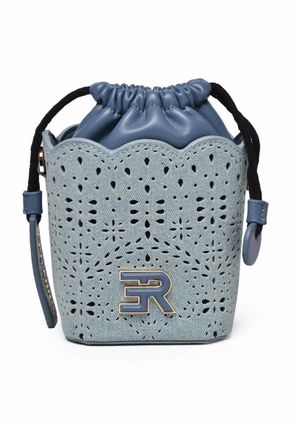 Ermanno Scervino Denim Bucket Terra Jeans Polyester Polyurethane Bag