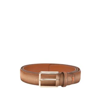 Santoni Belts, male, Brown, Size: 120 CM Suede Adjustable Belt