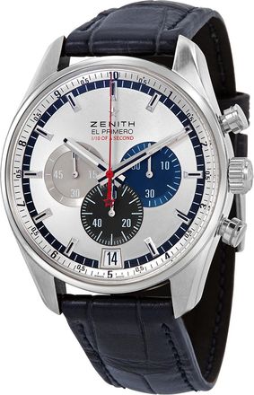 Zenith Pre-owned Zenith El Primero Striking 10Th Chronograph Silver Sunray Dial Mens Watch 03.2041.4052/69.C496