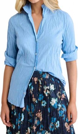 Nic+Zoe Cotton Crinkle Shirt In Zephyr