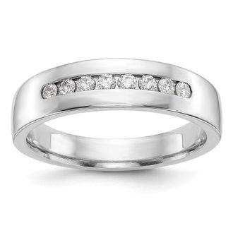 Diamond2Deal 14k Gold Lab Grown Diamond Wedding Band Ring 1/3Ct Clarity- VS Color- D-E