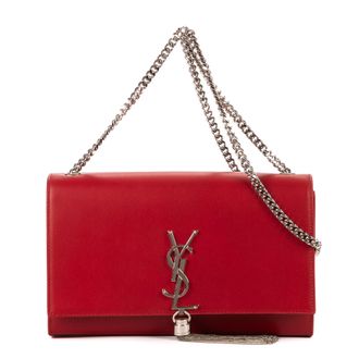 Saint Laurent Pre-owned Womens Kate Tassel Medium Shoulder Bag - Red - One Size