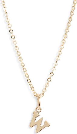 Nashelle Initial Pendant Necklace in Gold Fill - W at Nordstrom, Size 18