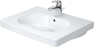 Duravit Duravit - D-code Mueble Lavabo Con Plataforma Para Grifo Rebosadero 650x480mm Blanco 1 Orificio Para Grifer&iacute;a
