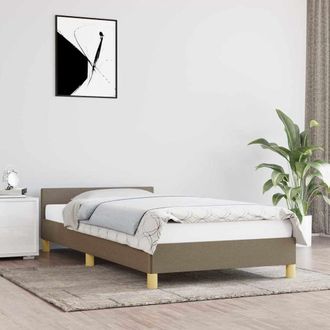 vidaXL Estructura De Cama Sin Colch&oacute;n Tela Gris Taupe 100x200 Cm Vidaxl