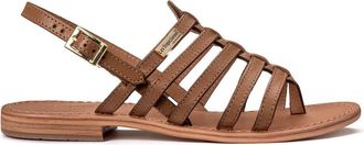 Les Tropeziennes Sandalen in leer met platte hak