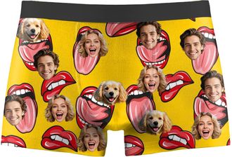 Generic Personalised Boxers For Men,Heart Boxers With Face On Personalised,Funny Boxer Briefs Mens,Personalised Gifts For Men Him Boyfriends Daddy Husband Bir