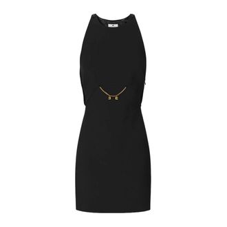 Elisabetta Franchi Short Dresses, female, Black, S, Chic Fashion Collection
