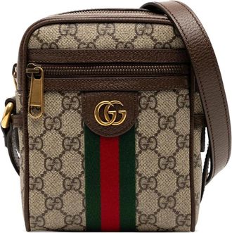 Gucci Pre-owned Cross Body Bags, female, Brown, Size: ONE SIZE Pre-owned Printed Crossbody Bag