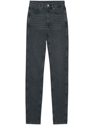 Anine Bing Beck high-rise skinny jeans - Black