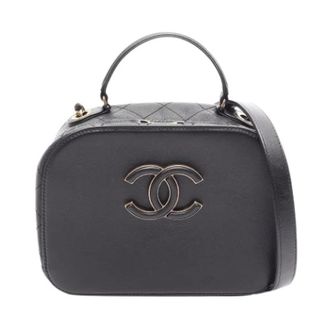 Chanel Pre-owned Vintage Schoudertas - Dames - Pre-owned - Zwart - Maat: ONE Size Leer