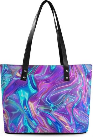Generic Psychedelic Trippy Tote Bags for Women Cute Shoulder Purses Handbags