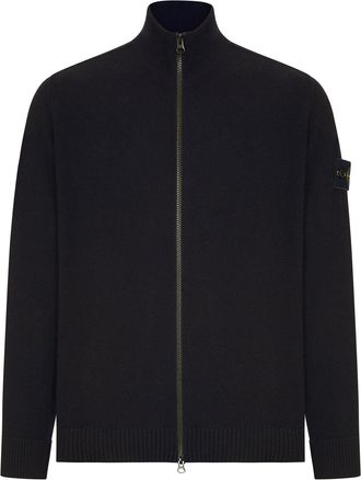 Stone Island FULL ZIP WOOL SWEATER WITH HIGH NECK - Stone Island - Man
