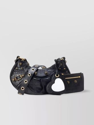Balenciaga le cagole xs crocodile-embossed leather shoulder bag