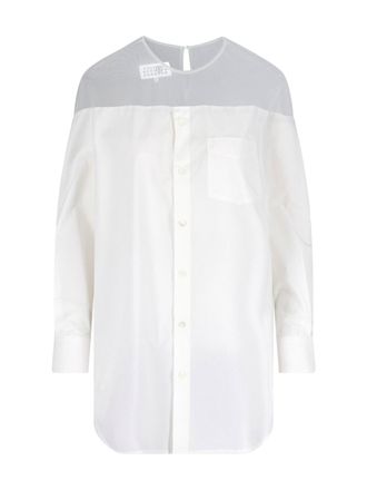Maison Margiela Camicia Dettaglio Tulle