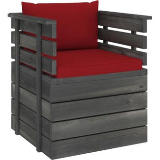 vidaXL Sill&oacute;n De Jard&iacute;n Con Cojines Madera De Pino Vidaxl