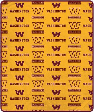 Pegasus Sports Washington Commanders Nfl Team Logo Print Soft Blanket