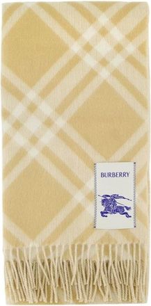 Burberry Check Alpaca Wool Sjaal - Dames - Accessoires - Beige - Maat: ONE Size Wol
